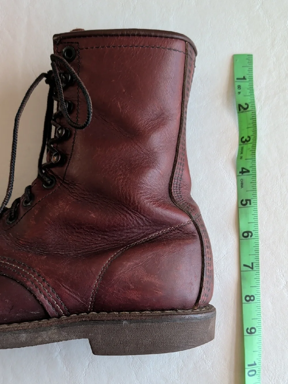 Vintage Red Wing Maroon Leather Lace Up 214 Work Boots 7 D
